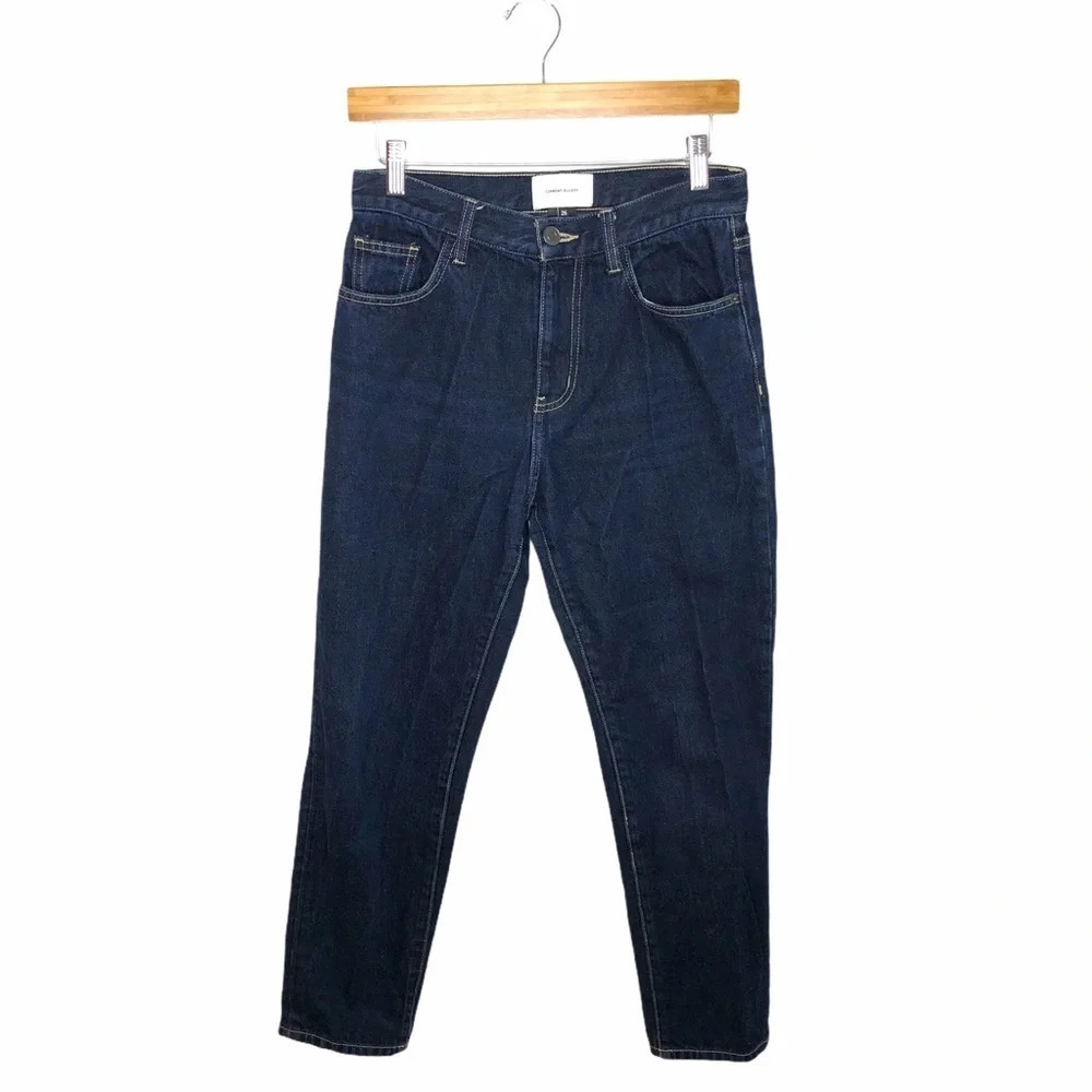 Current/Elliott The Vintage Cropped Slim Rigid Indigo Jeans Size 26